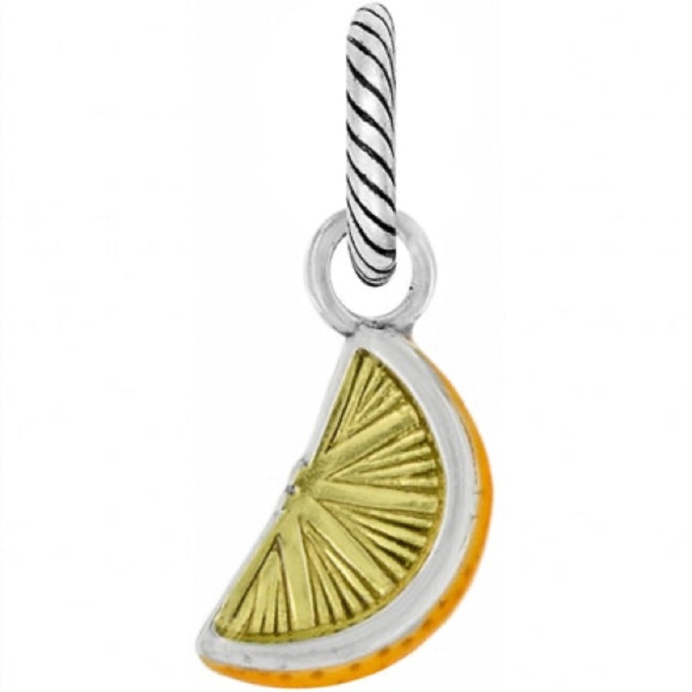Brighton Florida Citrus Slice Charm in Silver and Gold